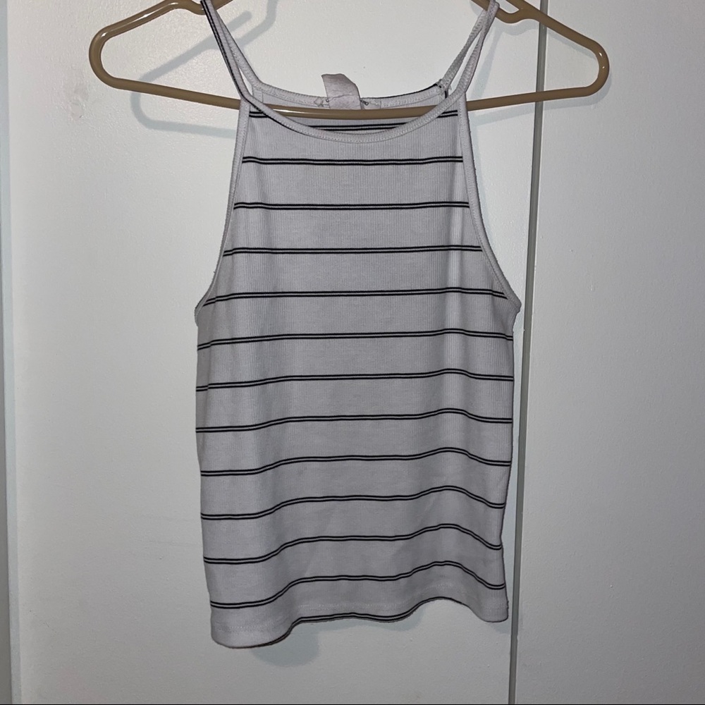 Striped crop top camisole